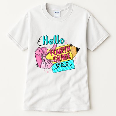 Retro Back To School Hello Fourth Grade Tall T-Shirt