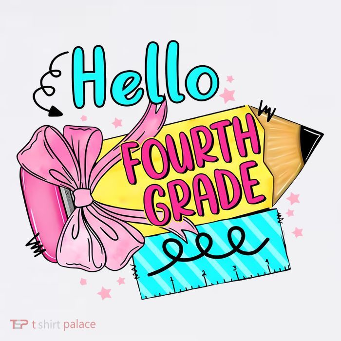 Retro Back To School Hello Fourth Grade 11oz C Handle Ceramic Mug