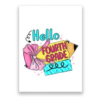 Retro Back To School Hello Fourth Grade Poster