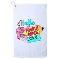 Retro Back To School Hello Fourth Grade Golf Towel