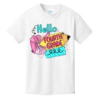 Retro Back To School Hello Fourth Grade Kids T-Shirt