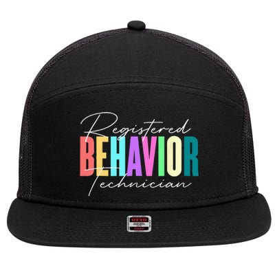 Registered Behavior Technician RBT Behavioral ABA Therapist 7 Panel Mesh Trucker Snapback Hat