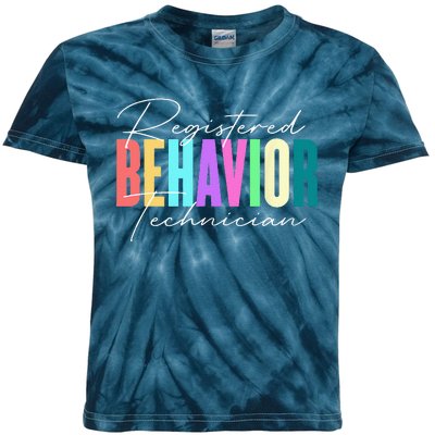 Registered Behavior Technician RBT Behavioral ABA Therapist Kids Tie-Dye T-Shirt