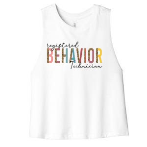 Registered Behavior Technician RBT Behavioral ABA Therapist Women's Racerback Cropped Tank