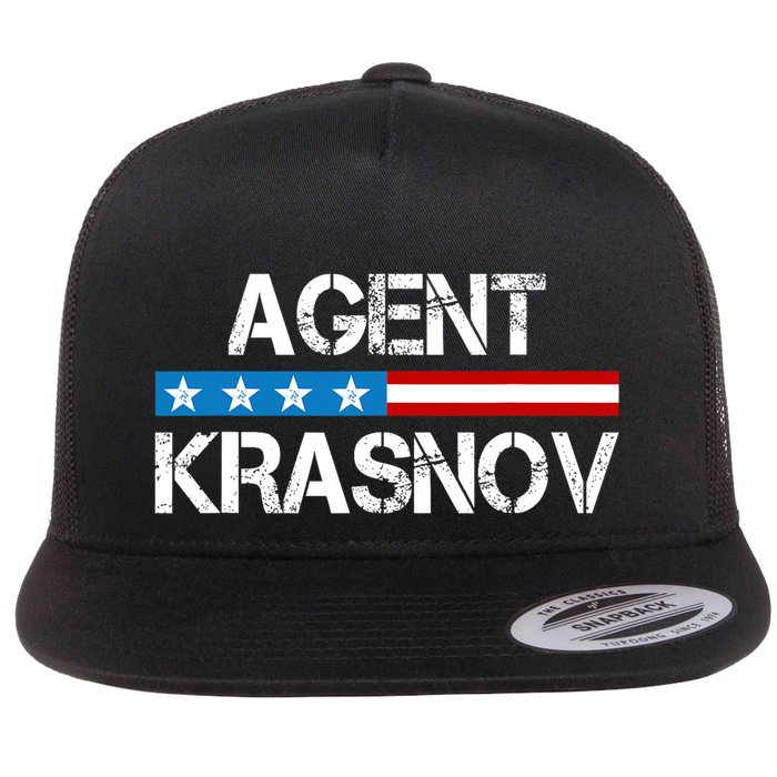 Recruited By The Kgb Agent Krasnov Flat Bill Trucker Hat