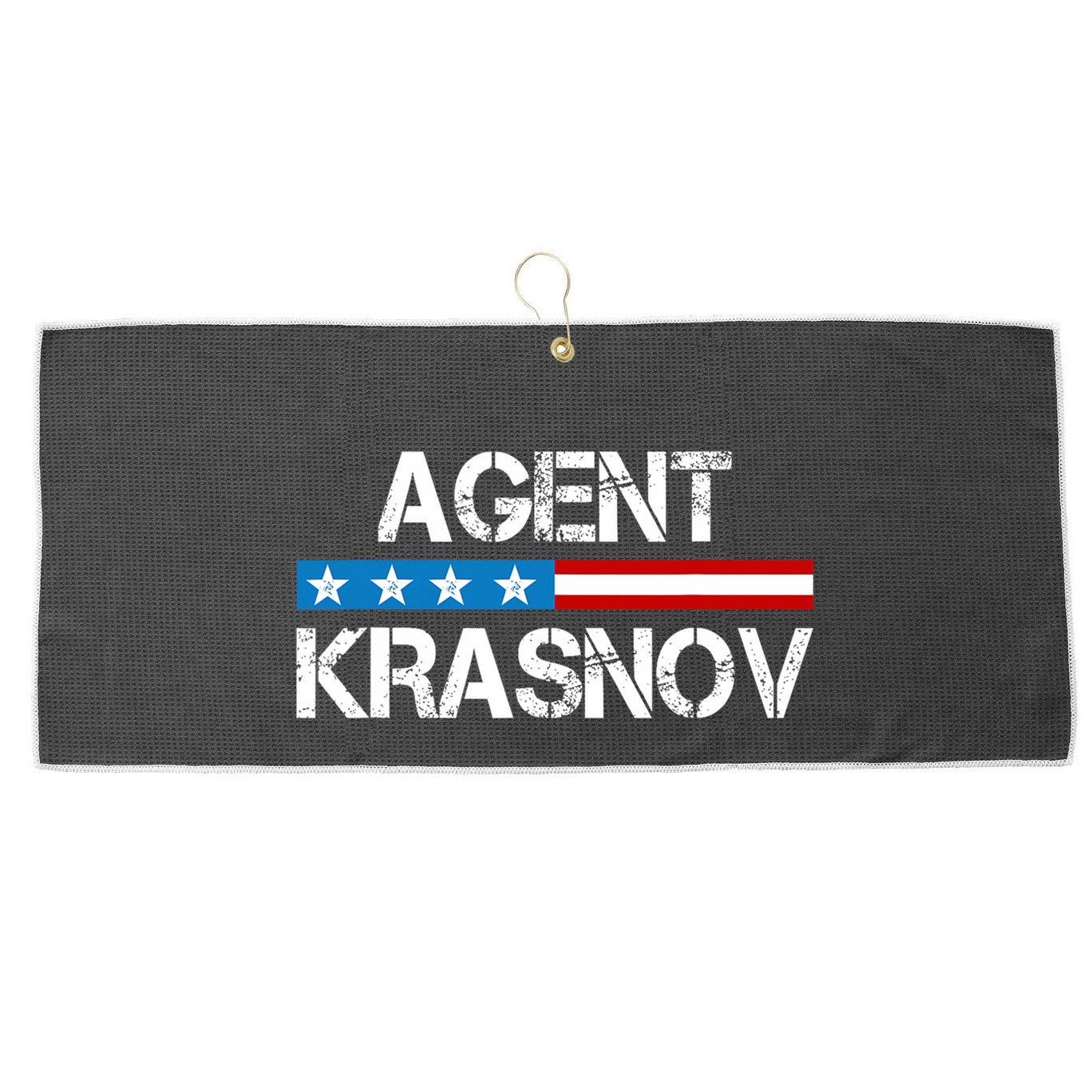 Recruited By The Kgb Agent Krasnov Large Microfiber Waffle Golf Towel