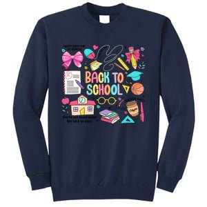 Retro Back To School Teacher Pencil Tall Sweatshirt