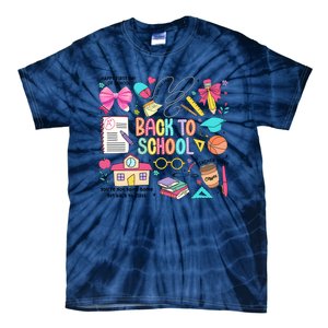 Retro Back To School Teacher Pencil Tie-Dye T-Shirt