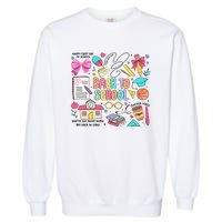 Retro Back To School Teacher Pencil Garment-Dyed Sweatshirt