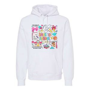 Retro Back To School Teacher Pencil Premium Hoodie