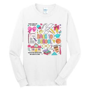 Retro Back To School Teacher Pencil Tall Long Sleeve T-Shirt