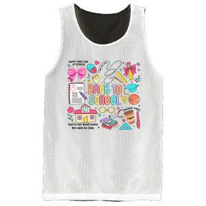 Retro Back To School Teacher Pencil Mesh Reversible Basketball Jersey Tank