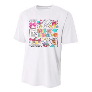 Retro Back To School Teacher Pencil Performance Sprint T-Shirt