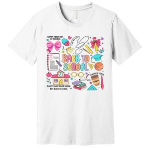 Retro Back To School Teacher Pencil Premium T-Shirt