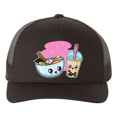 Ra Bubble Tea  Boba Noodles Japanese Anime   Yupoong Adult 5-Panel Trucker Hat