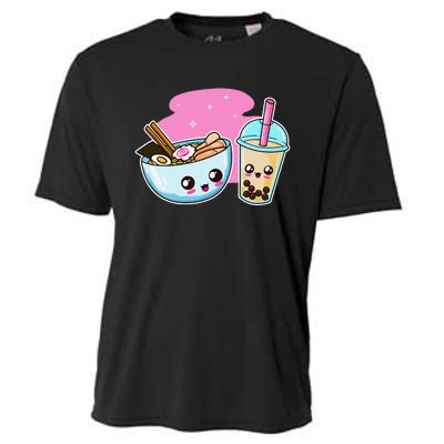 Ra Bubble Tea  Boba Noodles Japanese Anime   Cooling Performance Crew T-Shirt