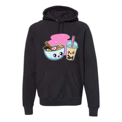 Ra Bubble Tea  Boba Noodles Japanese Anime   Premium Hoodie