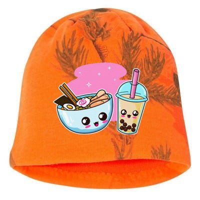 Ra Bubble Tea  Boba Noodles Japanese Anime   Kati - Camo Knit Beanie