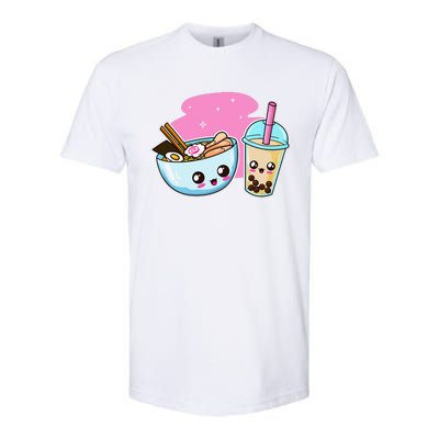 Ra Bubble Tea  Boba Noodles Japanese Anime   Softstyle® CVC T-Shirt