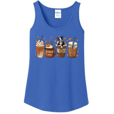 Retro Boston Terriers Lover Pumpkin Spice Coffee Warm Autumn Cool Gift Ladies Essential Tank