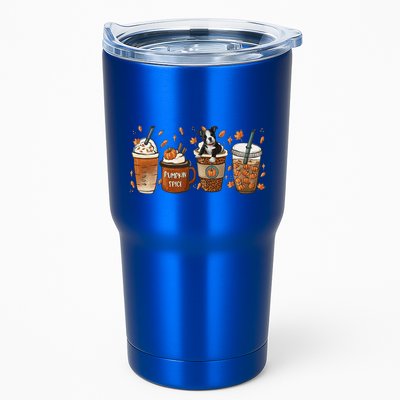 Retro Boston Terriers Lover Pumpkin Spice Coffee Warm Autumn Cool Gift Tumbler