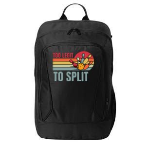 Retro Bowling Too Legit To Split Funny Bowler City Backpack