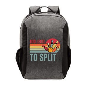 Retro Bowling Too Legit To Split Funny Bowler Vector Backpack