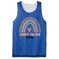 Retro Back To School Teacher Third Grade Vibes Rainbow Gift Mesh Reversible Basketball Jersey Tank