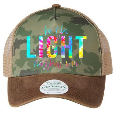 Religious Be The Light Matthew 5 14 Christian Easter Legacy Tie Dye Trucker Hat