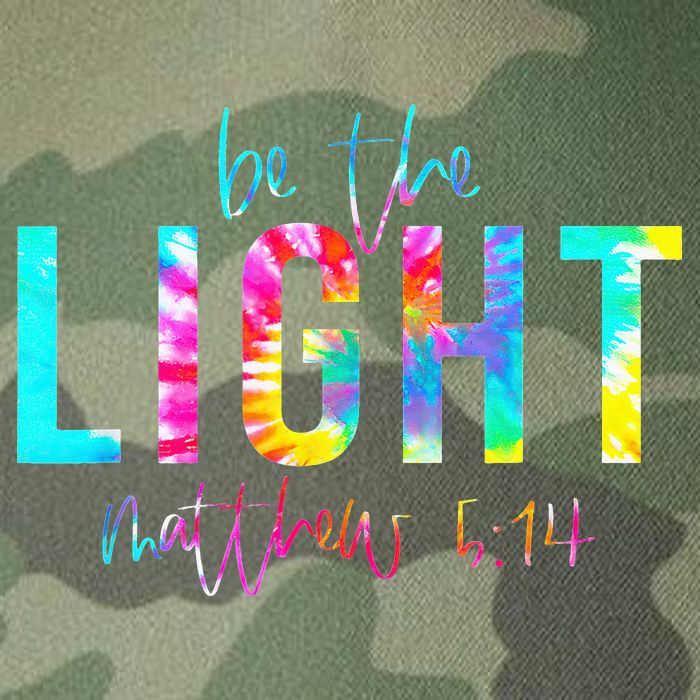 Religious Be The Light Matthew 5 14 Christian Easter Legacy Tie Dye Trucker Hat