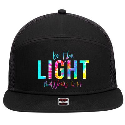 Religious Be The Light Matthew 5 14 Christian Easter 7 Panel Mesh Trucker Snapback Hat