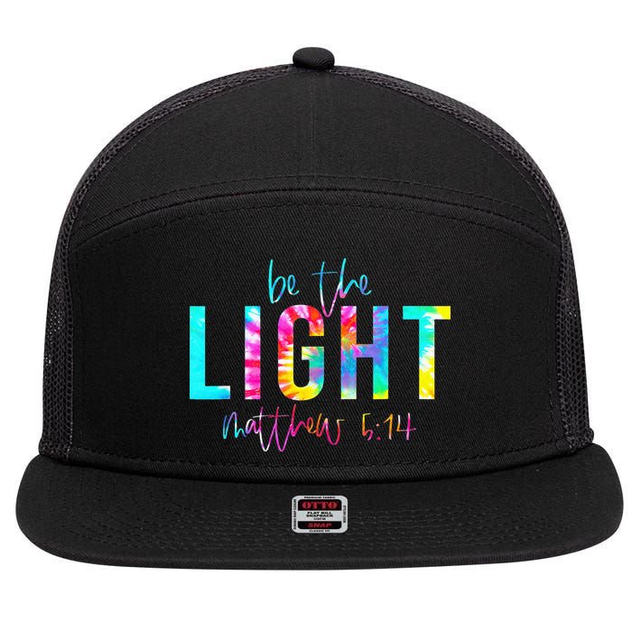 Religious Be The Light Matthew 5 14 Christian Easter 7 Panel Mesh Trucker Snapback Hat