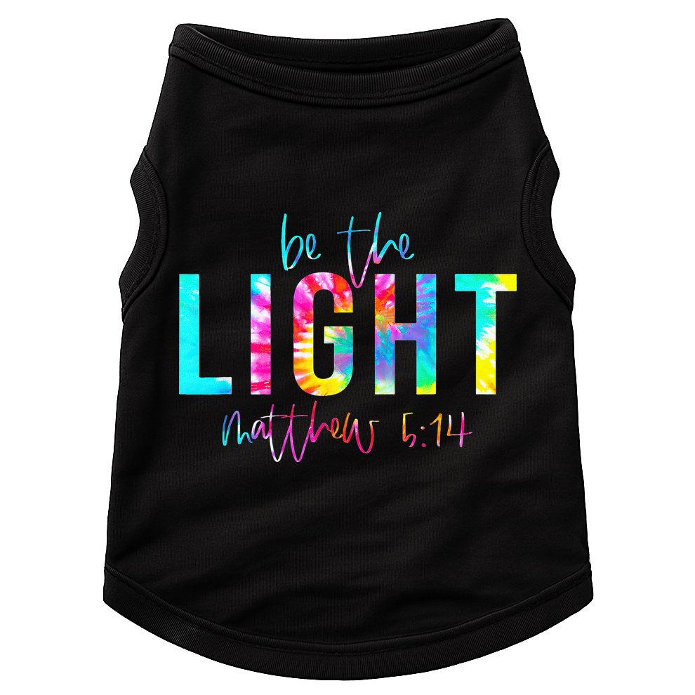 Religious Be The Light Matthew 5 14 Christian Easter Doggie Tank