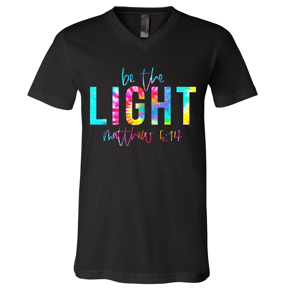 Religious Be The Light Matthew 5 14 Christian Easter V-Neck T-Shirt