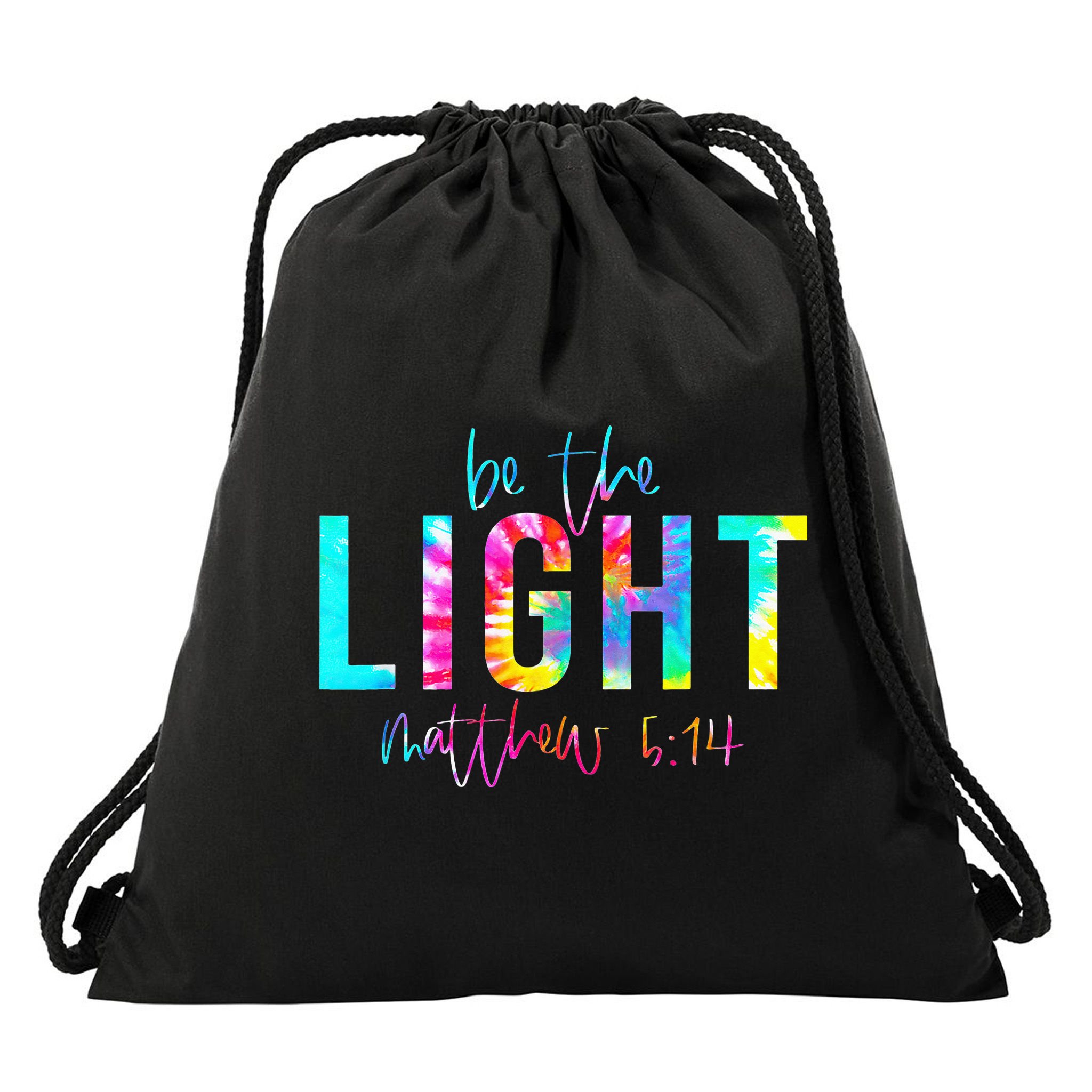 Religious Be The Light Matthew 5 14 Christian Easter Drawstring Bag