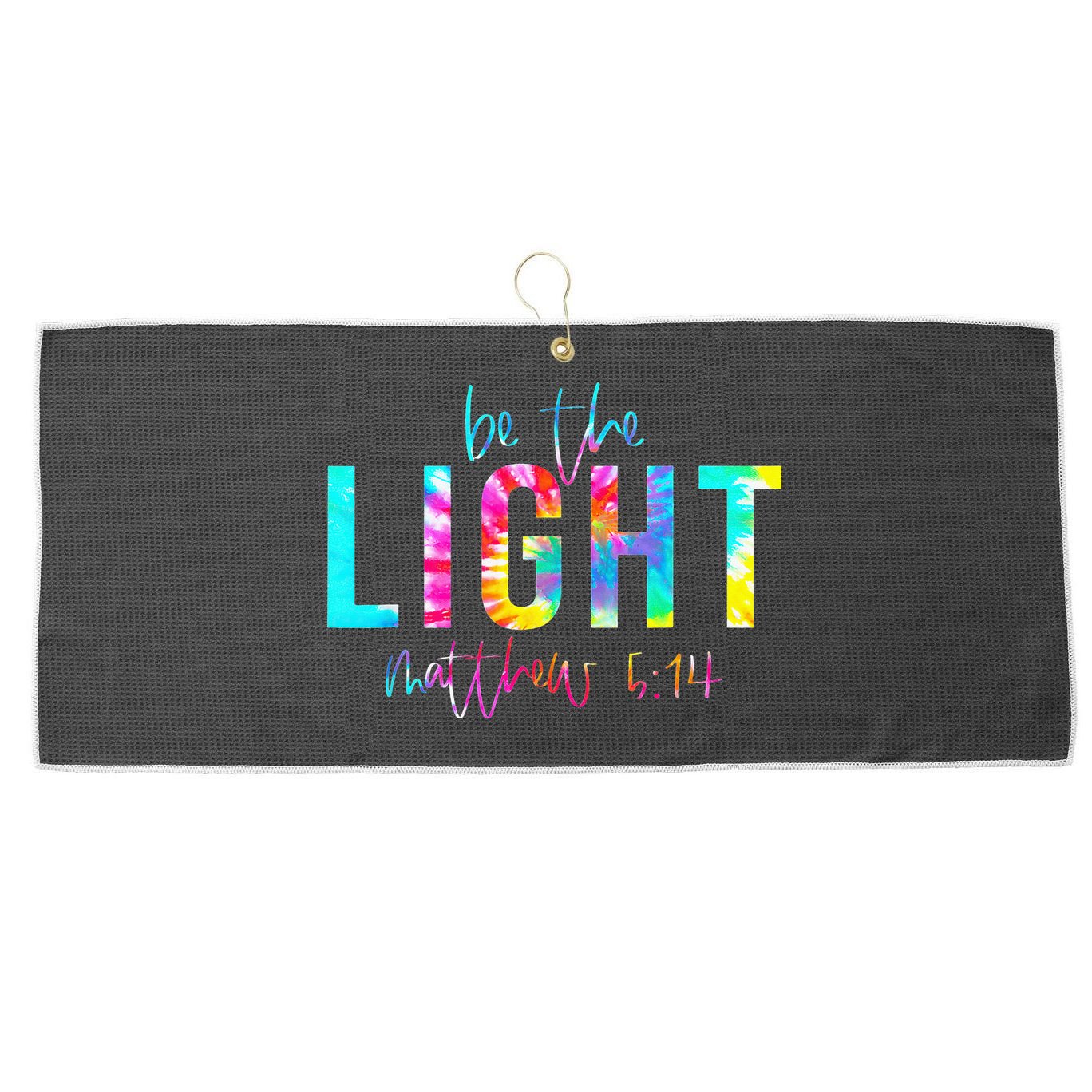 Religious Be The Light Matthew 5 14 Christian Easter Large Microfiber Waffle Golf Towel