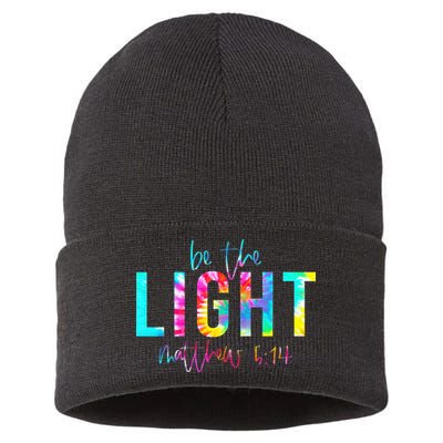 Religious Be The Light Matthew 5 14 Christian Easter Sustainable Knit Beanie