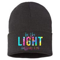 Religious Be The Light Matthew 5 14 Christian Easter Sustainable Knit Beanie