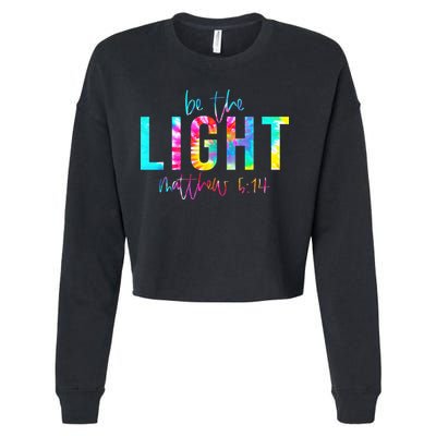 Religious Be The Light Matthew 5 14 Christian Easter Cropped Pullover Crew