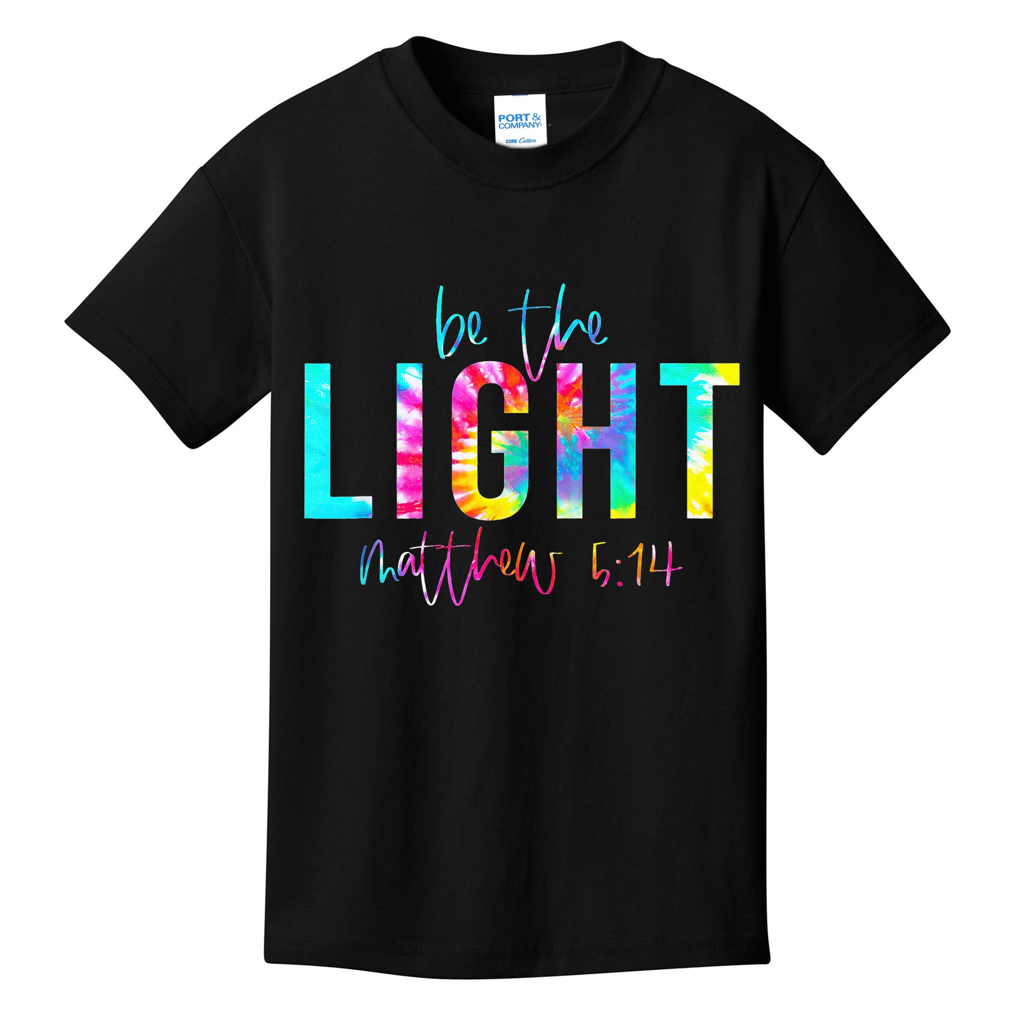 Religious Be The Light Matthew 5 14 Christian Easter Kids T-Shirt