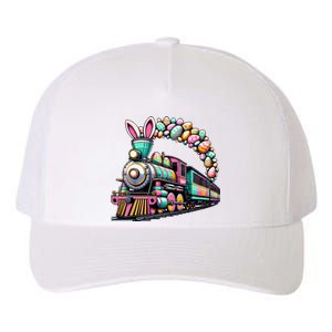 Railroad Bunny Train Easter Egg Easter Yupoong Adult 5-Panel Trucker Hat