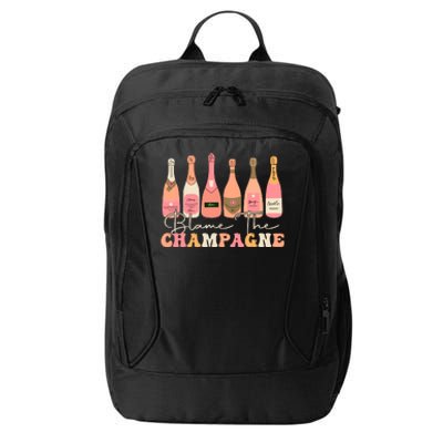 Retro Blame The Champagne Happy New Year 2024 Party Friends City Backpack