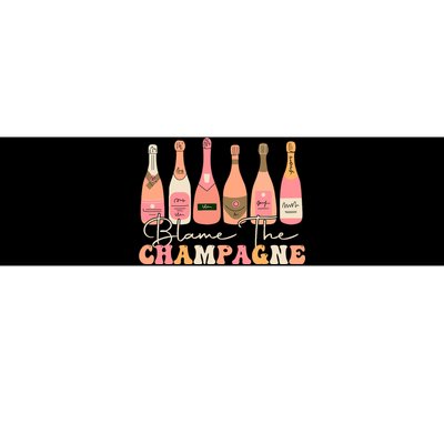 Retro Blame The Champagne Happy New Year 2024 Party Friends Bumper Sticker