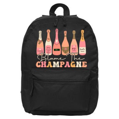 Retro Blame The Champagne Happy New Year 2024 Party Friends 16 in Basic Backpack