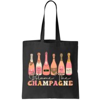 Retro Blame The Champagne Happy New Year 2024 Party Friends Tote Bag