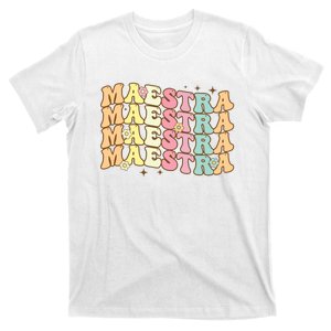 Retro Back To School Maestra Groovy Spanish Teacher T-Shirt