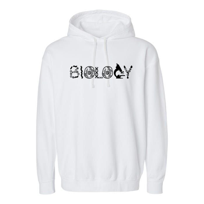 Retro Biology Teacher Student Science Biologist Garment-Dyed Fleece Hoodie