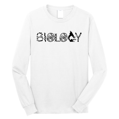 Retro Biology Teacher Student Science Biologist Long Sleeve Shirt