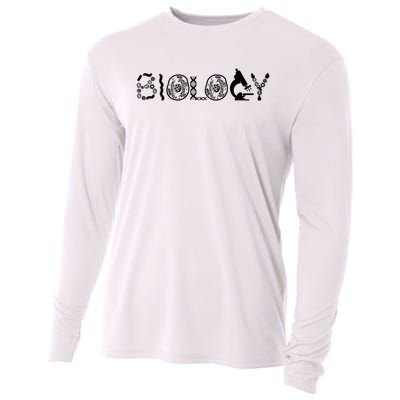 Retro Biology Teacher Student Science Biologist Cooling Performance Long Sleeve Crew