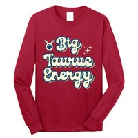 Retro Big Taurus Energy Zodiac Sign Astrology Birthday Long Sleeve Shirt